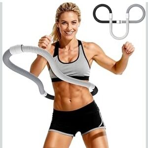 Klivoroa Neutromac Weighted Soft Spring Fitness Hoop 3.3lb Foldable Gray Black